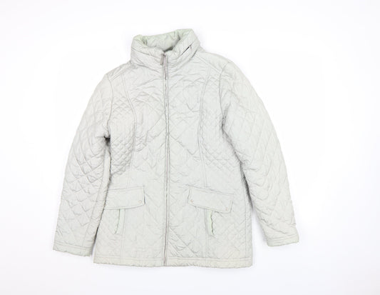 Womens UK Size 10 BM Collection Grey Quilted Coat