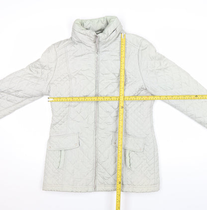 Womens UK Size 10 BM Collection Grey Quilted Coat