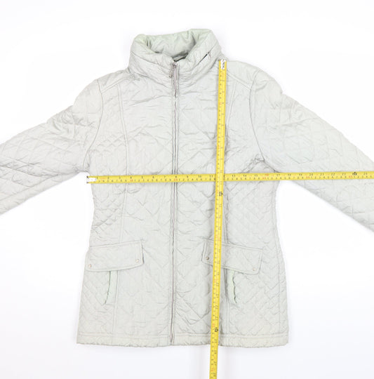 Womens UK Size 10 BM Collection Grey Quilted Coat