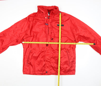 Mens UK Size L Speedo Red Windbreaker Coat