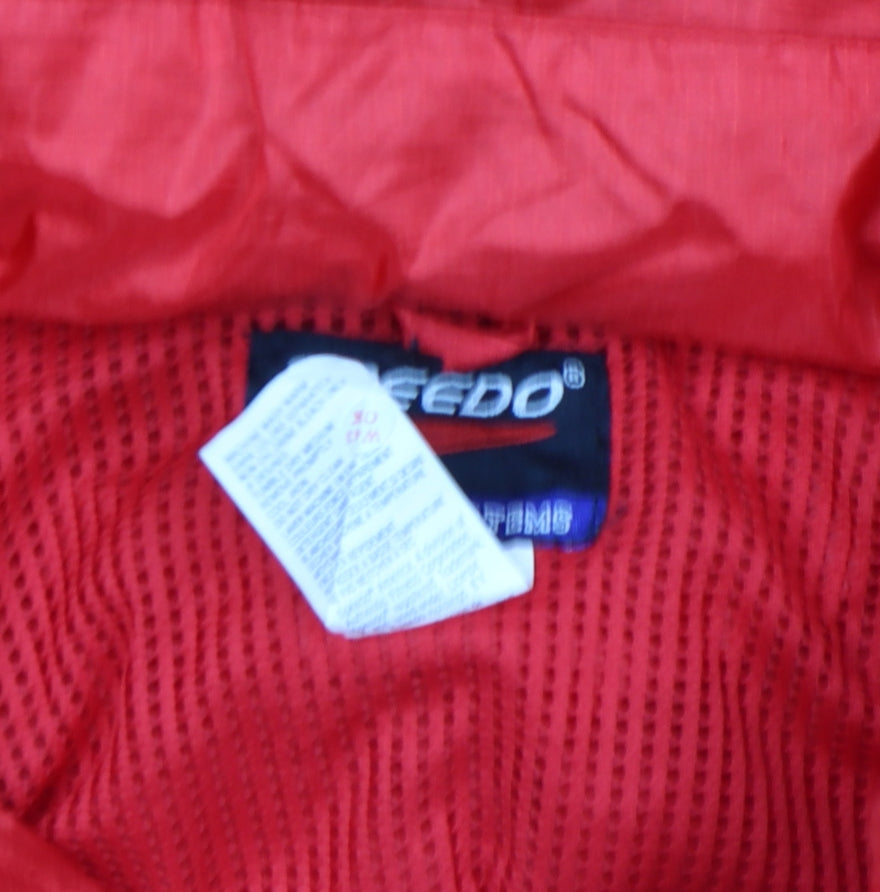 Mens UK Size L Speedo Red Windbreaker Coat