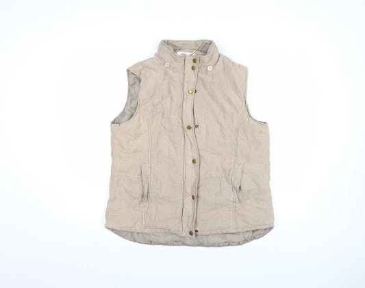 EWM Pure Classics Women's Beige Cotton Padded Waistcoat M
