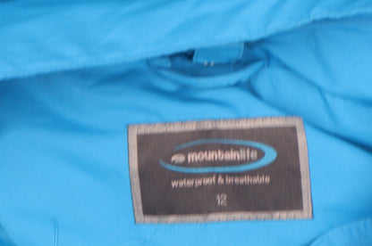 Womens UK Size 12 Mountainlife Blue Rain Coat