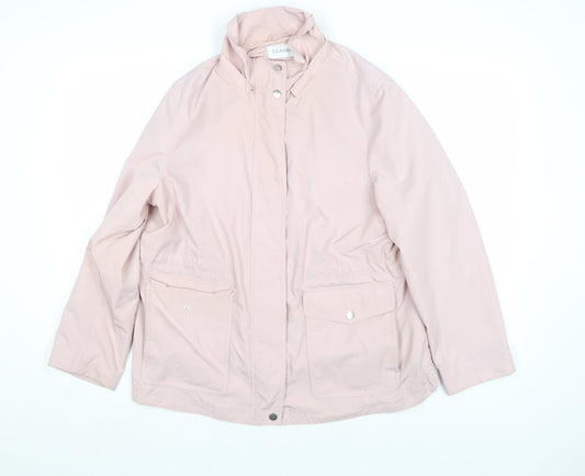 Marks and Spencer Women Pink Mid-Length Parka Jacket Size 14