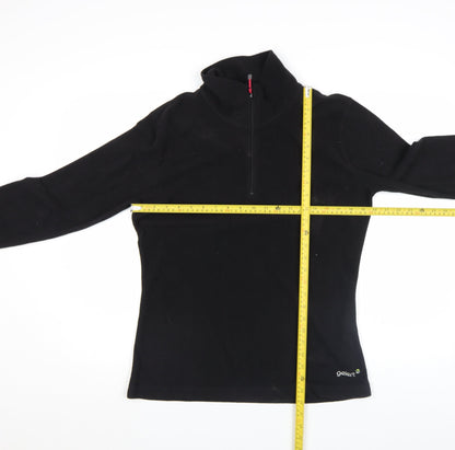 Gelert Women's Black Size 14 Fleece 1/4 Zip Long Sleeve Top
