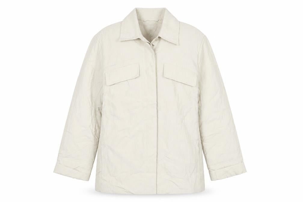 Womens UK Size L Mango Beige Basic Jacket