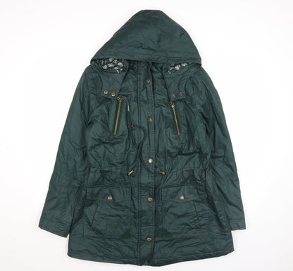 Maine New England Women's Green Hooded Parka Jacket Size 14