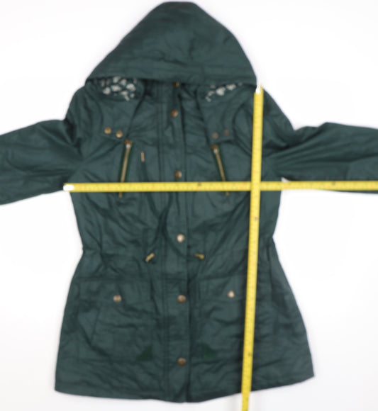 Maine New England Women's Green Hooded Parka Jacket Size 14