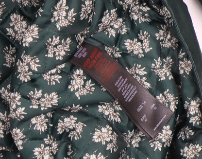 Maine New England Women's Green Hooded Parka Jacket Size 14