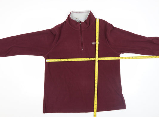 Regatta Women Red Fleece 1/4 Zip Pullover Top Size 14