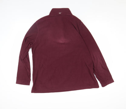 Regatta Women Red Fleece 1/4 Zip Pullover Top Size 14