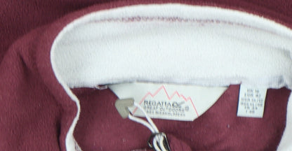 Regatta Women Red Fleece 1/4 Zip Pullover Top Size 14