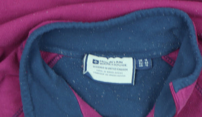 Mountain Warehouse Womens Purple Fleece L 1/4 Zip Pullover Top