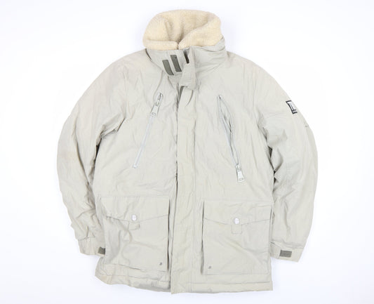 Mens UK Size M River Island Beige Parka Coat