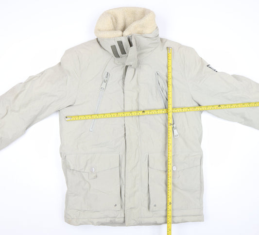 Mens UK Size M River Island Beige Parka Coat
