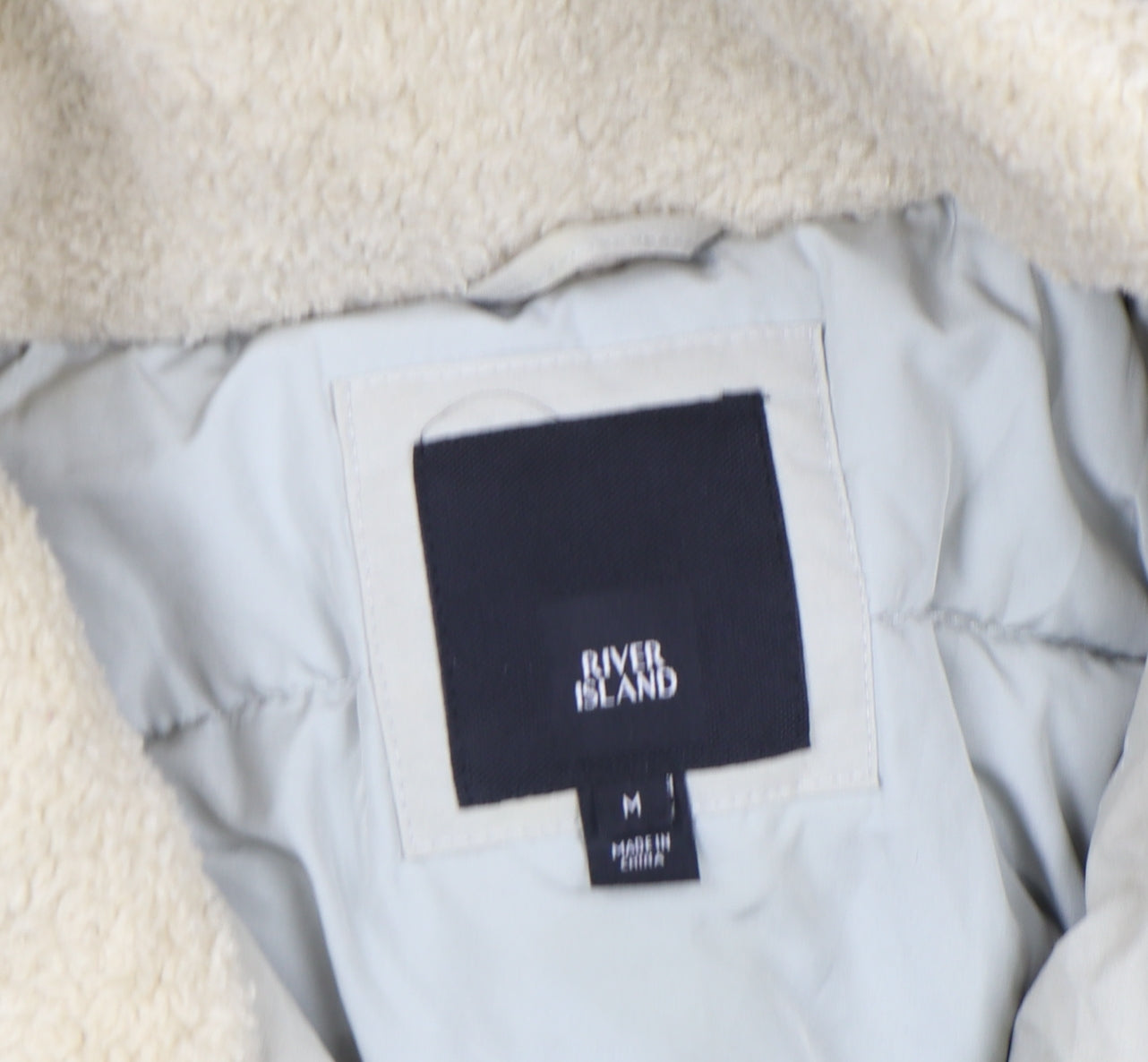 Mens UK Size M River Island Beige Parka Coat