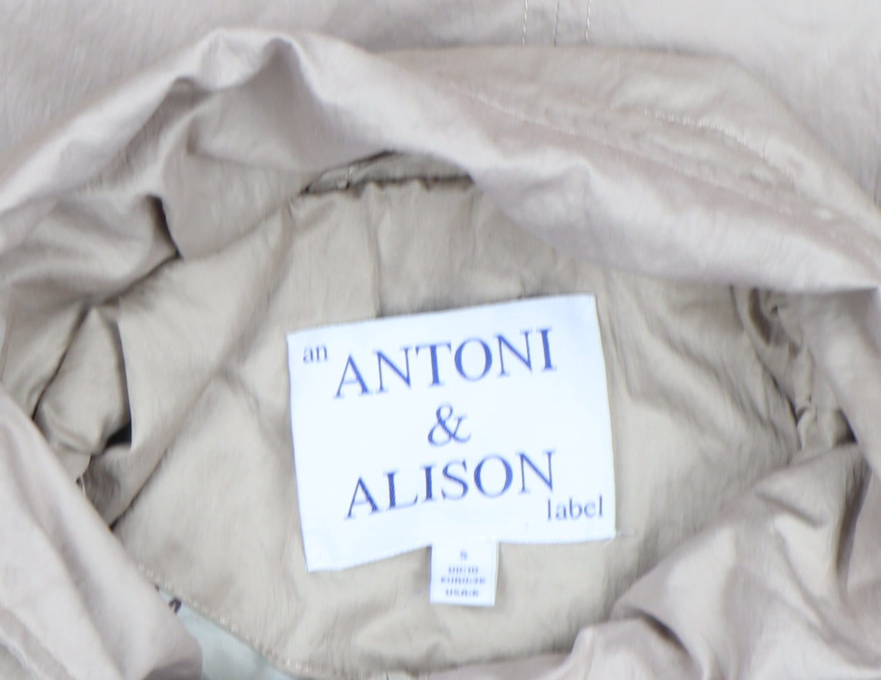 Womens UK Size S Antoni & Alison Beige Parka Coat