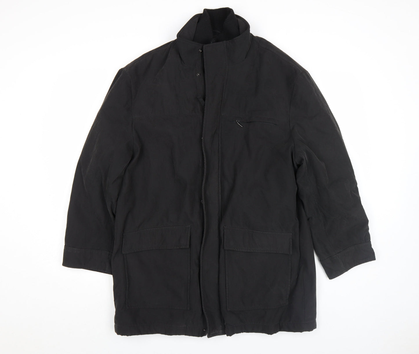 Mens UK Size L Thomas Nash Black Parka Coat