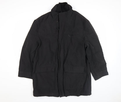 Mens UK Size L Thomas Nash Black Parka Coat