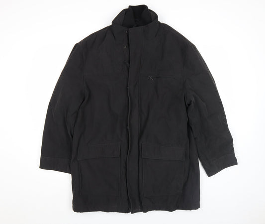 Mens UK Size L Thomas Nash Black Parka Coat