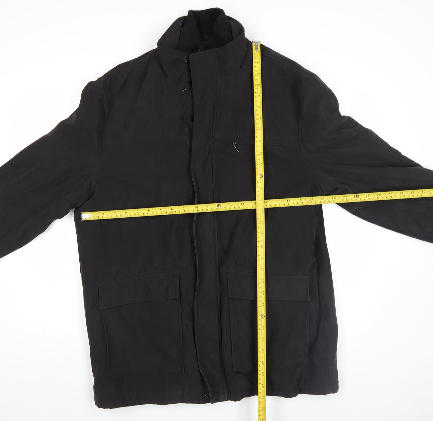 Mens UK Size L Thomas Nash Black Parka Coat