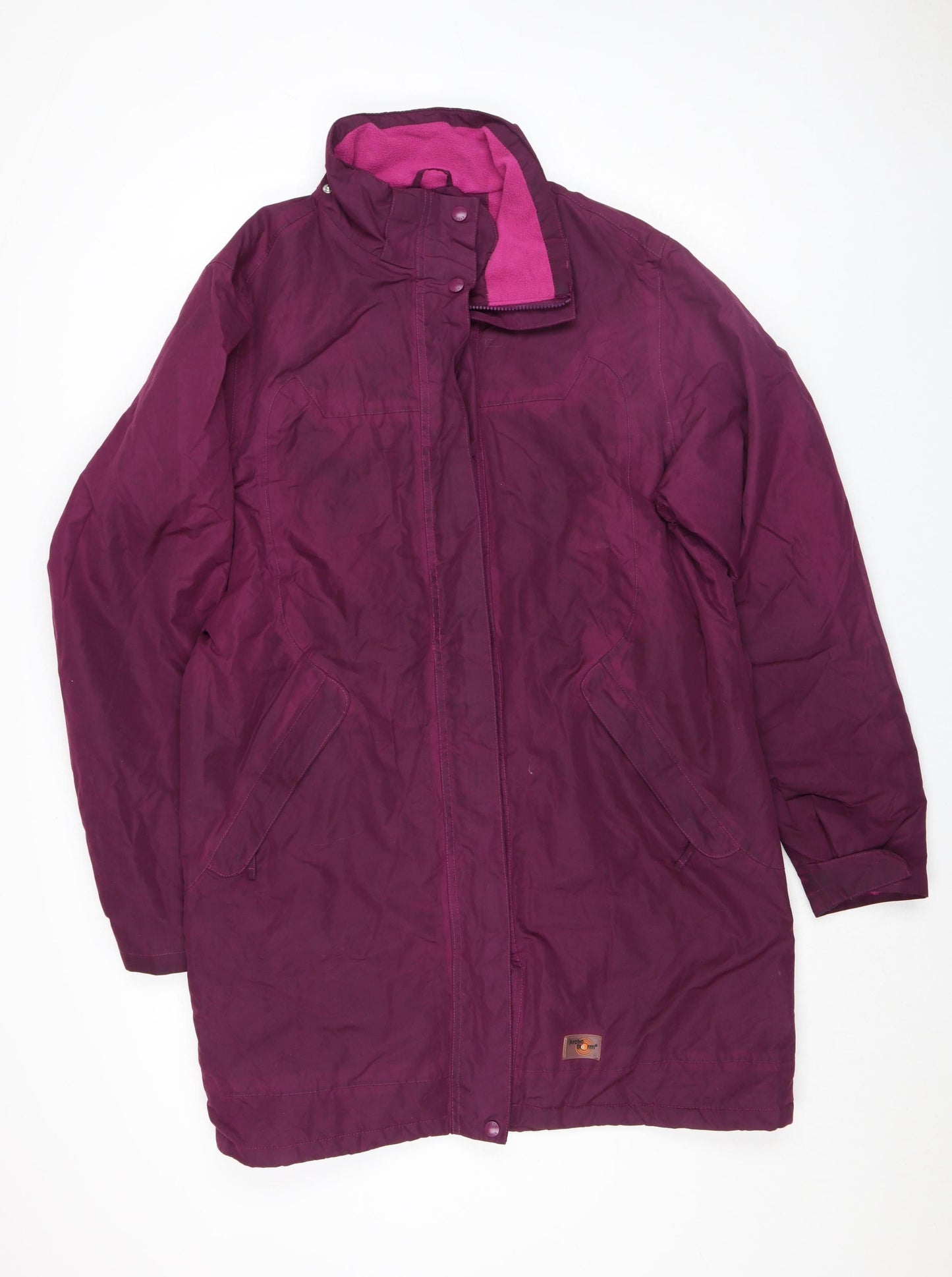 Arctic Storm Womens Purple Hooded Parka Jacket Size 18