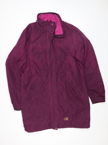 Arctic Storm Womens Purple Hooded Parka Jacket Size 18