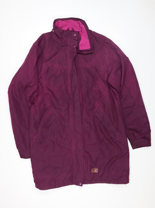 Arctic Storm Womens Purple Hooded Parka Jacket Size 18