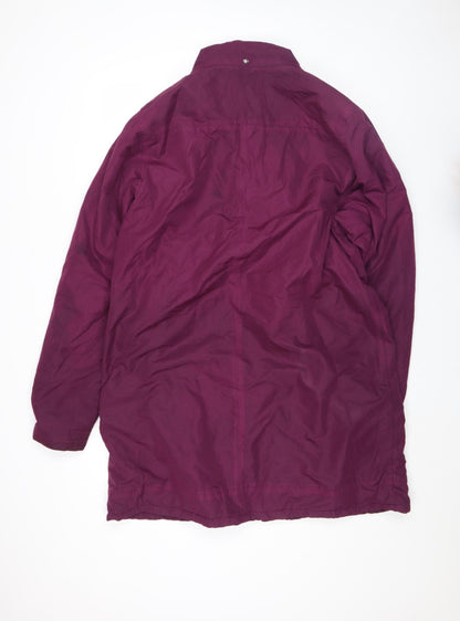 Arctic Storm Womens Purple Hooded Parka Jacket Size 18