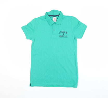 Boys UK Size 10-11 Years Franklin & Marshall Green Basic Polo