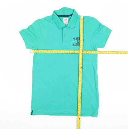 Boys UK Size 10-11 Years Franklin & Marshall Green Basic Polo