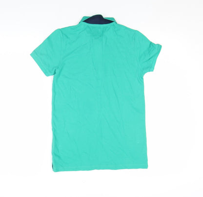 Boys UK Size 10-11 Years Franklin & Marshall Green Basic Polo