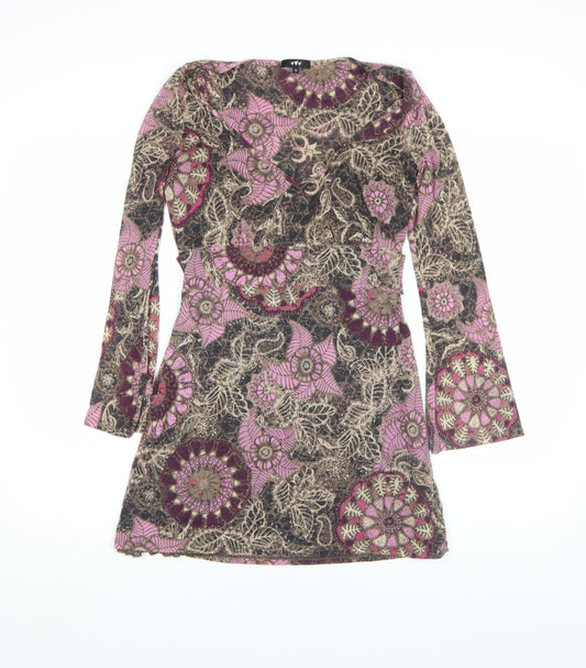 Marks and Spencer Per Una Women's Multicoloured Floral Shift Dress Size 8