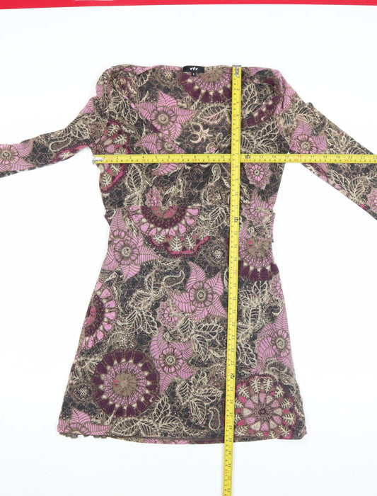 Marks and Spencer Per Una Women's Multicoloured Floral Shift Dress Size 8