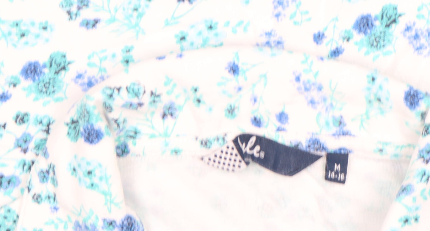 Womens UK Size M VIBE White Basic Polo