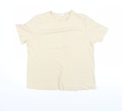 Womens UK Size L Whistles Beige Basic T-Shirt