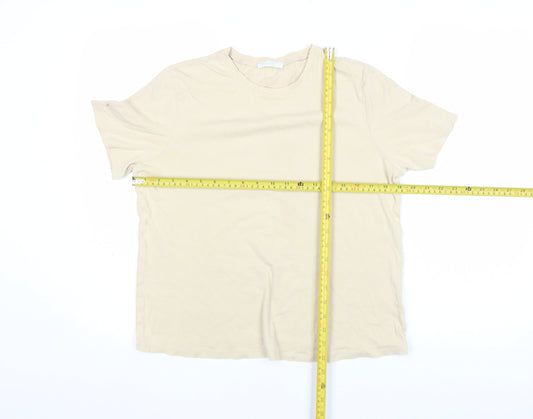 Womens UK Size L Whistles Beige Basic T-Shirt