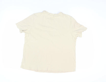 Womens UK Size L Whistles Beige Basic T-Shirt