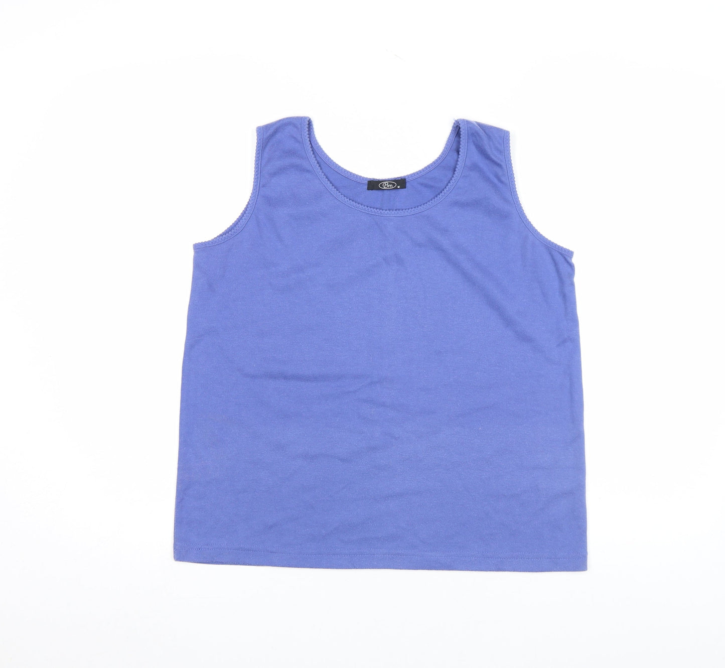 Womens UK Size M BM Blue Basic Tank