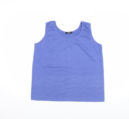 Womens UK Size M BM Blue Basic Tank