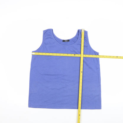 Womens UK Size M BM Blue Basic Tank