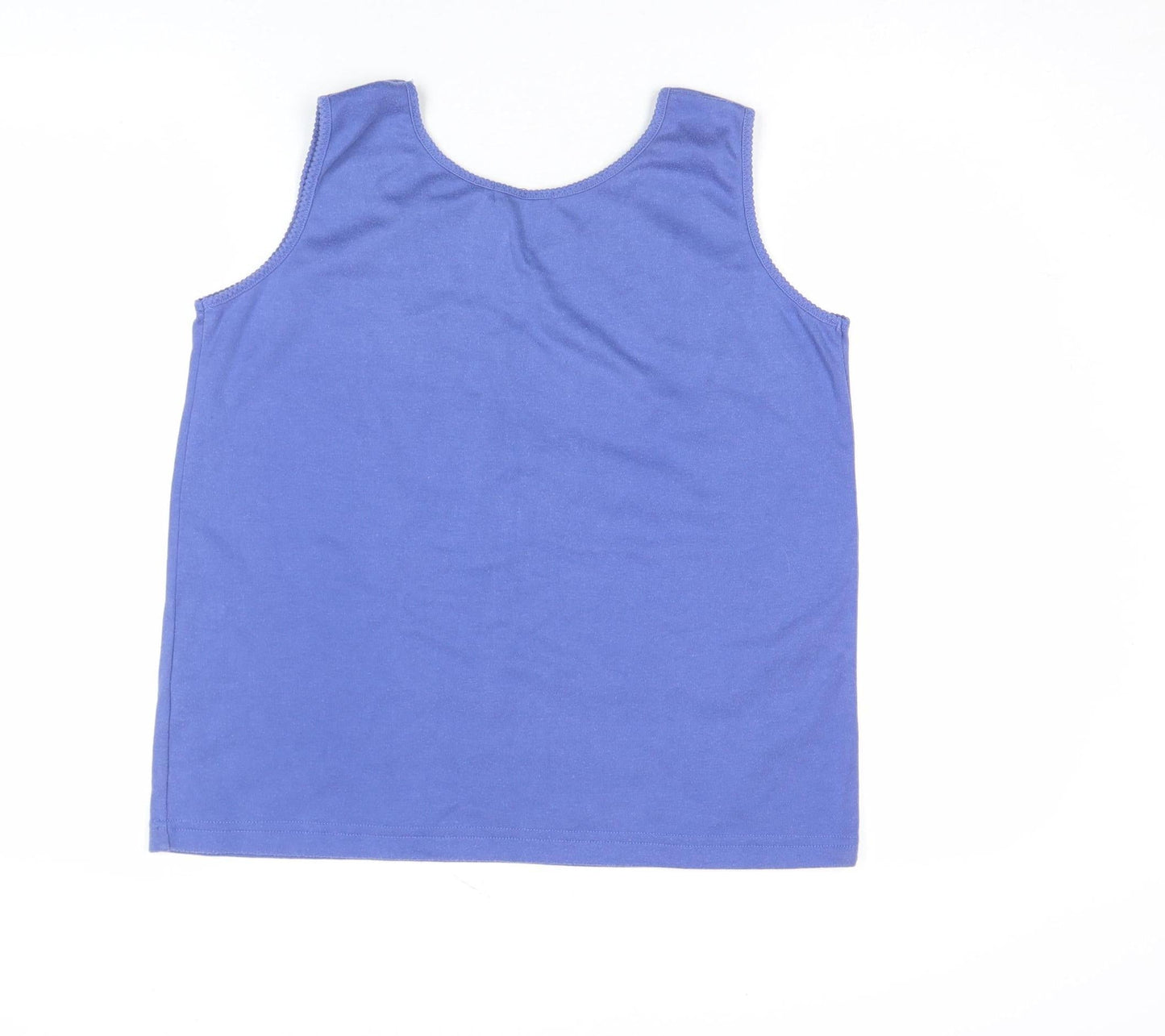Womens UK Size M BM Blue Basic Tank