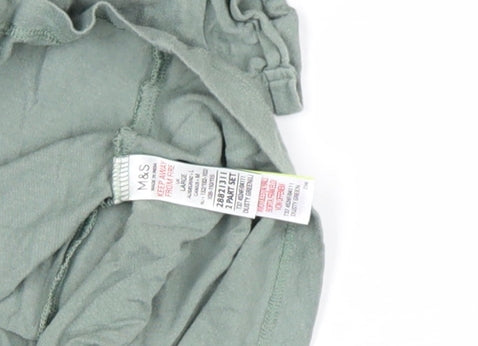 Womens UK Size 14 Marks and Spencer Green Basic T-Shirt