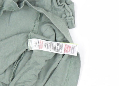 Womens UK Size 14 Marks and Spencer Green Basic T-Shirt
