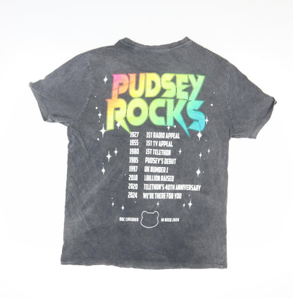 George Women’s Black Pudsey Bear Charity T-Shirt Size M 100% Cotton