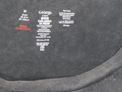 George Women’s Black Pudsey Bear Charity T-Shirt Size M 100% Cotton