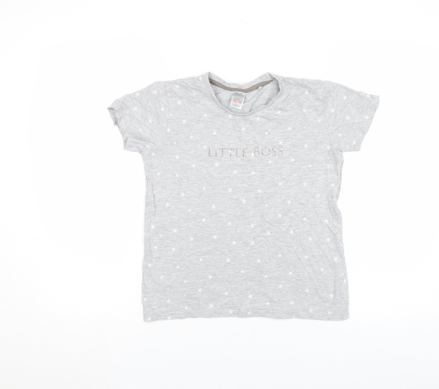 Girls UK Size 11-12 Years Lily & Dan Grey Basic T-Shirt