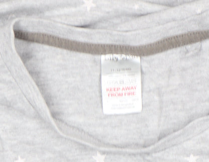 Girls UK Size 11-12 Years Lily & Dan Grey Basic T-Shirt