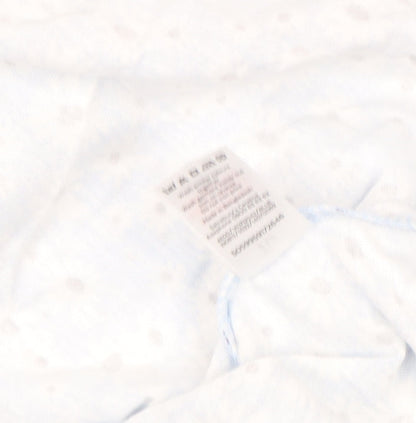 Tu Women Blue Floral Cotton Short Sleeve T-Shirt Size 8