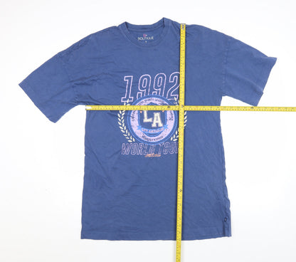 Womens UK Size S Marks and Spencer Blue Basic T-Shirt